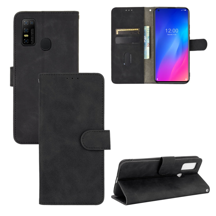 For DOOGEE N30 Solid Color Skin Feel Magnetic Buckle Horizontal Flip Calf Texture PU Leather Case with Holder & Card Slots & Wallet
