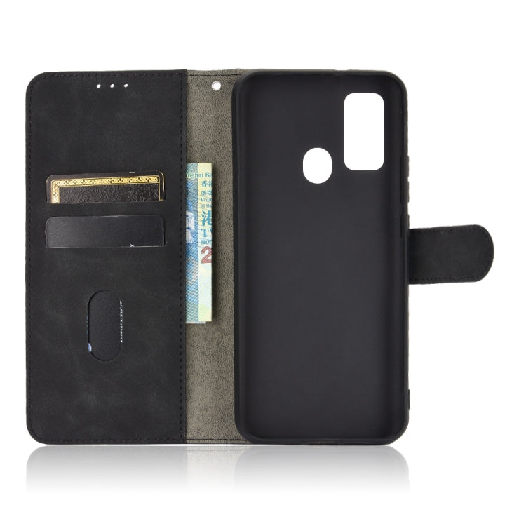 For DOOGEE N30 Solid Color Skin Feel Magnetic Buckle Horizontal Flip Calf Texture PU Leather Case with Holder & Card Slots & Wallet
