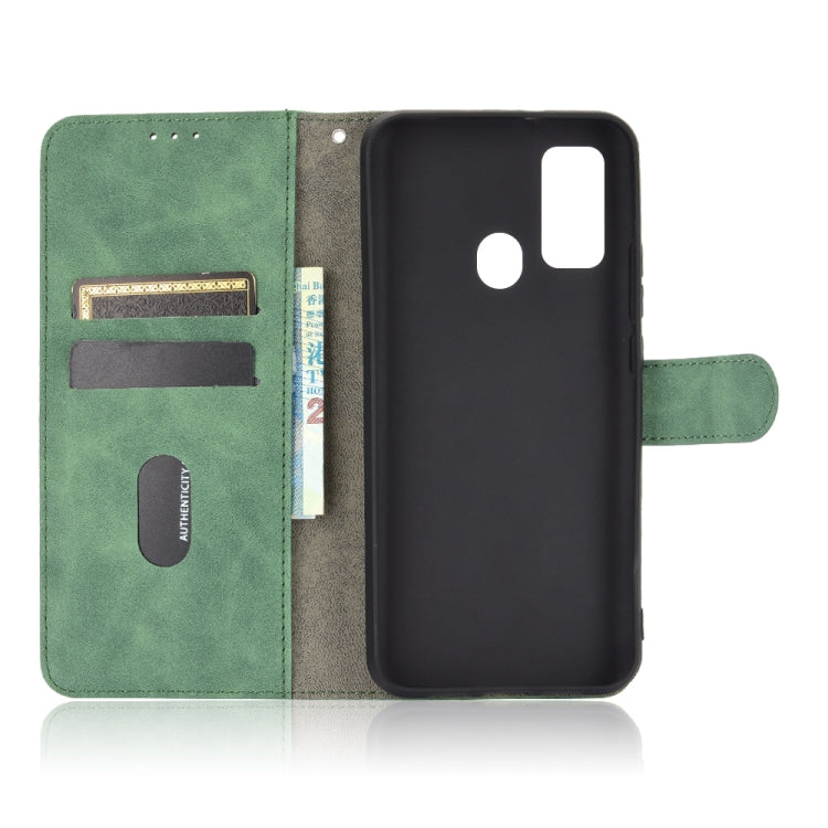 For DOOGEE N30 Solid Color Skin Feel Magnetic Buckle Horizontal Flip Calf Texture PU Leather Case with Holder & Card Slots & Wallet