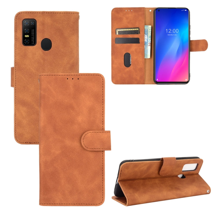 For DOOGEE N30 Solid Color Skin Feel Magnetic Buckle Horizontal Flip Calf Texture PU Leather Case with Holder & Card Slots & Wallet