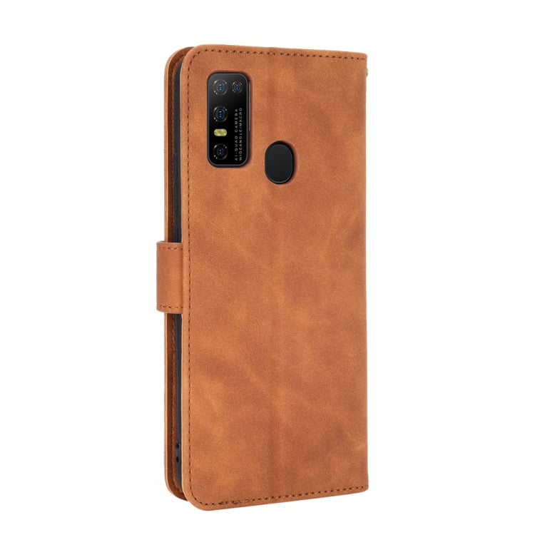 For DOOGEE N30 Solid Color Skin Feel Magnetic Buckle Horizontal Flip Calf Texture PU Leather Case with Holder & Card Slots & Wallet