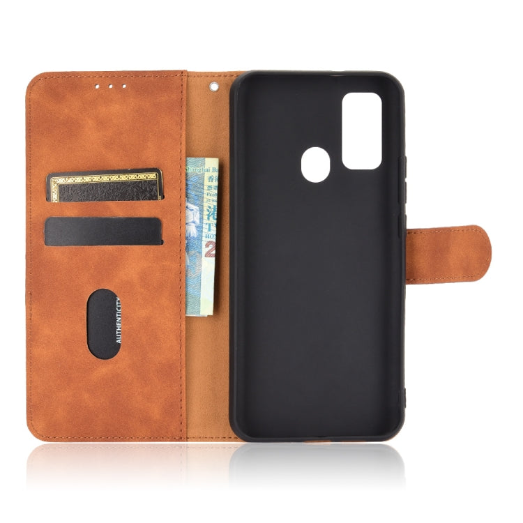 For DOOGEE N30 Solid Color Skin Feel Magnetic Buckle Horizontal Flip Calf Texture PU Leather Case with Holder & Card Slots & Wallet