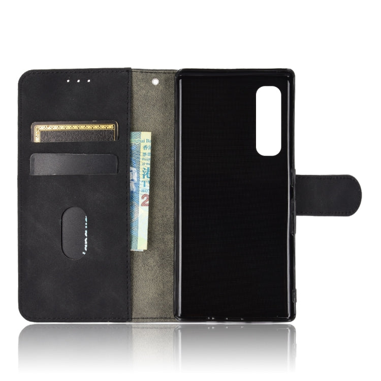 For Fujitsu Arrows NX9 F-52A Solid Color Skin Feel Magnetic Buckle Horizontal Flip Calf Texture PU Leather Case with Holder & Card Slots & Wallet