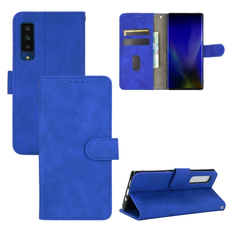 For Fujitsu Arrows NX9 F-52A Solid Color Skin Feel Magnetic Buckle Horizontal Flip Calf Texture PU Leather Case with Holder & Card Slots & Wallet
