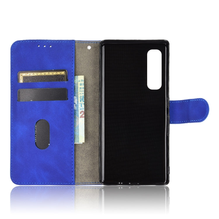 For Fujitsu Arrows NX9 F-52A Solid Color Skin Feel Magnetic Buckle Horizontal Flip Calf Texture PU Leather Case with Holder & Card Slots & Wallet