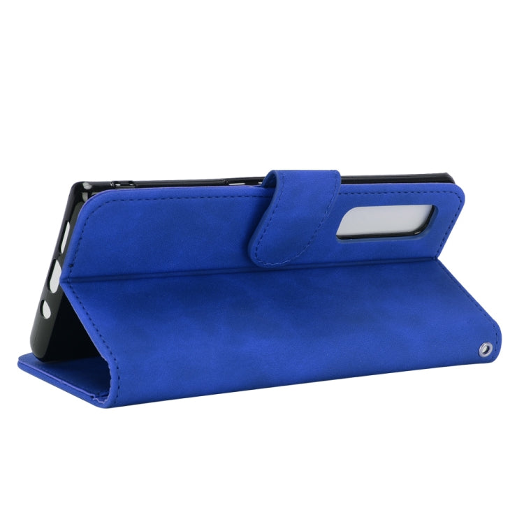 For Fujitsu Arrows NX9 F-52A Solid Color Skin Feel Magnetic Buckle Horizontal Flip Calf Texture PU Leather Case with Holder & Card Slots & Wallet