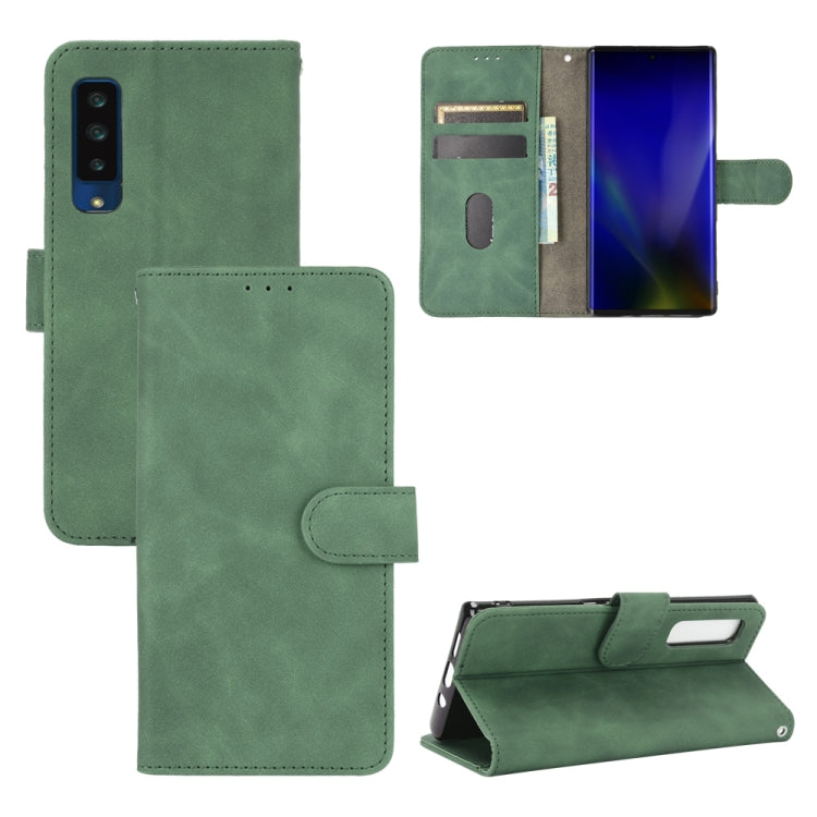 For Fujitsu Arrows NX9 F-52A Solid Color Skin Feel Magnetic Buckle Horizontal Flip Calf Texture PU Leather Case with Holder & Card Slots & Wallet