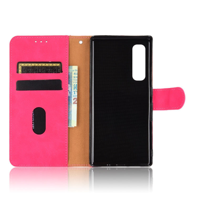 For Fujitsu Arrows NX9 F-52A Solid Color Skin Feel Magnetic Buckle Horizontal Flip Calf Texture PU Leather Case with Holder & Card Slots & Wallet