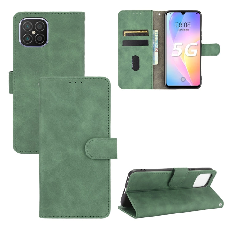 For Huawei nova 8 SE Solid Color Skin Feel Magnetic Buckle Horizontal Flip Calf Texture PU Leather Case with Holder & Card Slots & Wallet