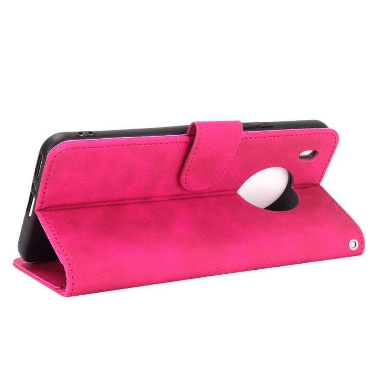 For Huawei Y9a Solid Color Skin Feel Magnetic Buckle Horizontal Flip Calf Texture PU Leather Case with Holder & Card Slots & Wallet