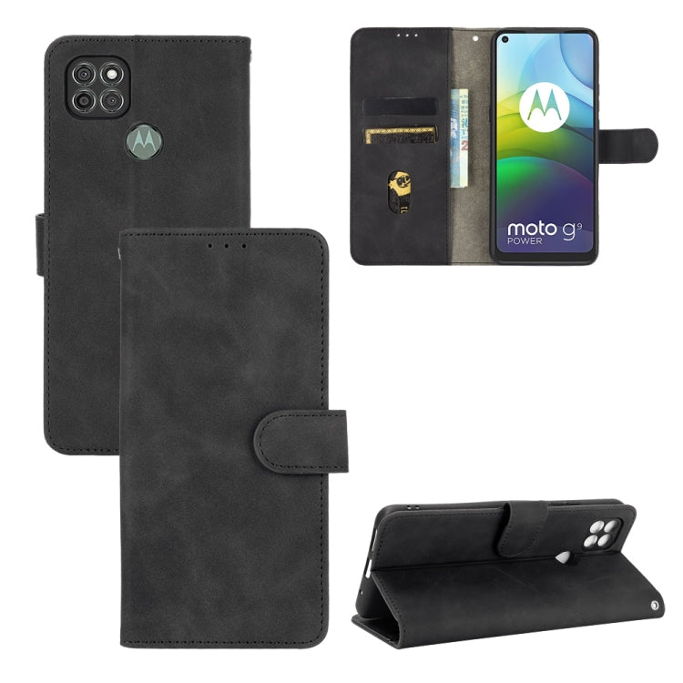 For Motorola Moto G9 Power Solid Color Skin Feel Magnetic Buckle Horizontal Flip Calf Texture PU Leather Case with Holder & Card Slots & Wallet