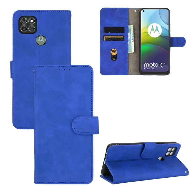 For Motorola Moto G9 Power Solid Color Skin Feel Magnetic Buckle Horizontal Flip Calf Texture PU Leather Case with Holder & Card Slots & Wallet
