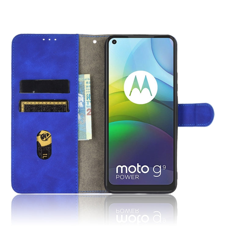 For Motorola Moto G9 Power Solid Color Skin Feel Magnetic Buckle Horizontal Flip Calf Texture PU Leather Case with Holder & Card Slots & Wallet