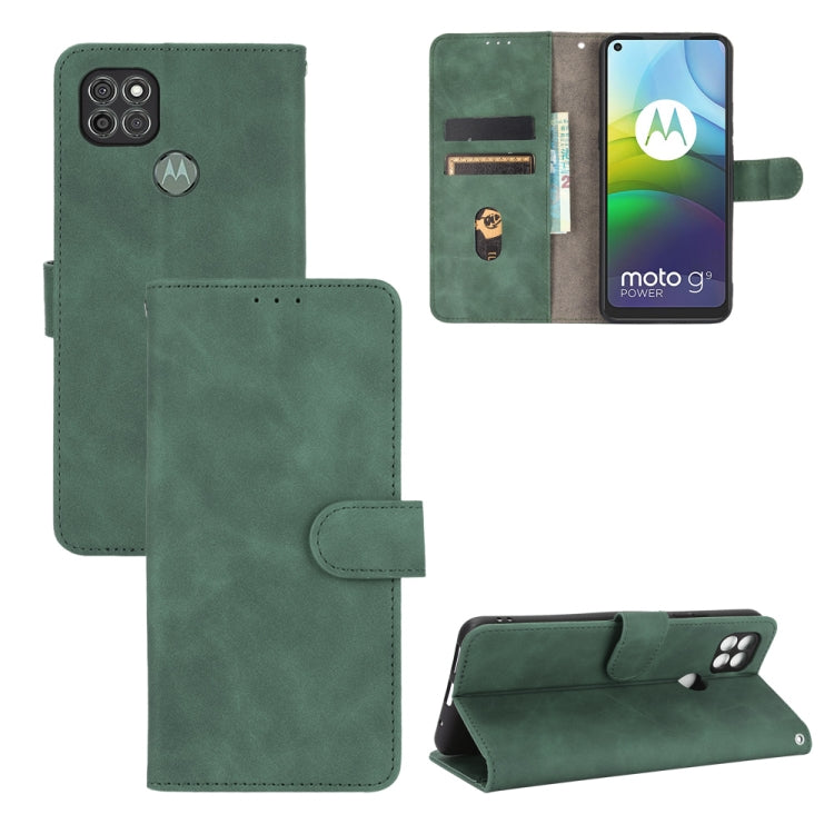 For Motorola Moto G9 Power Solid Color Skin Feel Magnetic Buckle Horizontal Flip Calf Texture PU Leather Case with Holder & Card Slots & Wallet