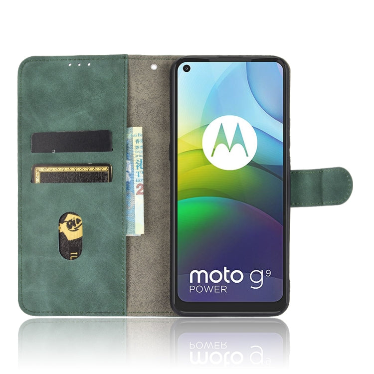 For Motorola Moto G9 Power Solid Color Skin Feel Magnetic Buckle Horizontal Flip Calf Texture PU Leather Case with Holder & Card Slots & Wallet