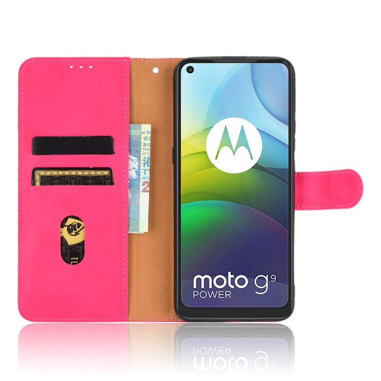 For Motorola Moto G9 Power Solid Color Skin Feel Magnetic Buckle Horizontal Flip Calf Texture PU Leather Case with Holder & Card Slots & Wallet