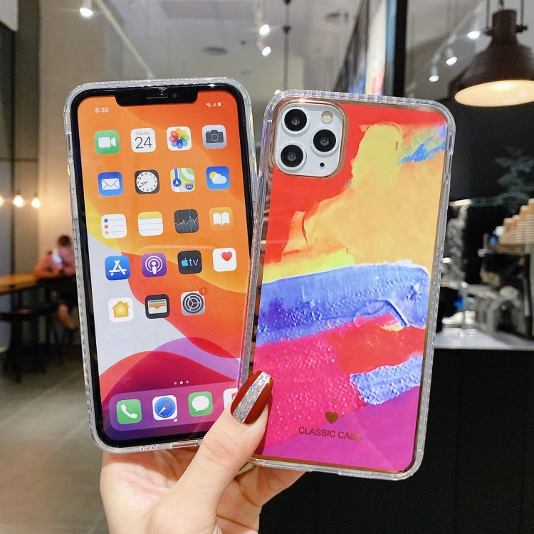 For iPhone 12 mini IMD Watercolor Rendering Pattern Shockproof TPU Protective Case