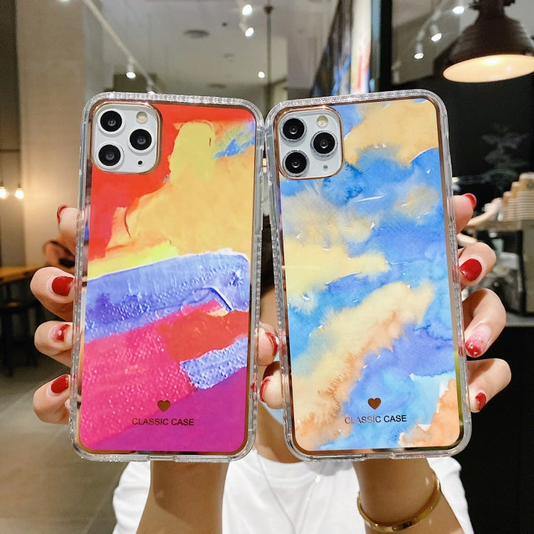 For iPhone 12 / 12 Pro IMD Watercolor Rendering Pattern Shockproof TPU Protective Case