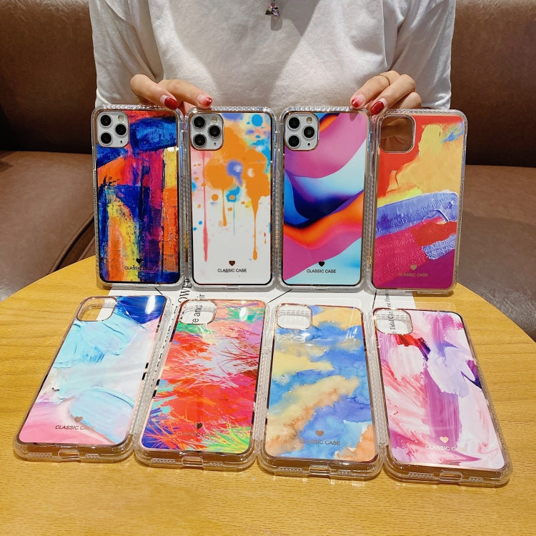 For iPhone 12 / 12 Pro IMD Watercolor Rendering Pattern Shockproof TPU Protective Case