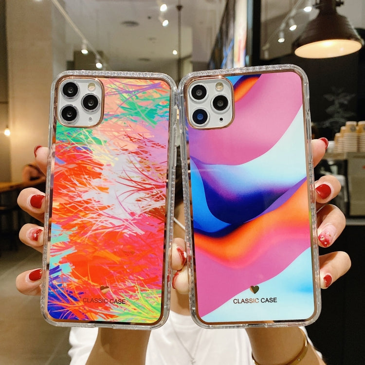 For iPhone 12 Pro Max IMD Watercolor Rendering Pattern Shockproof TPU Protective Case
