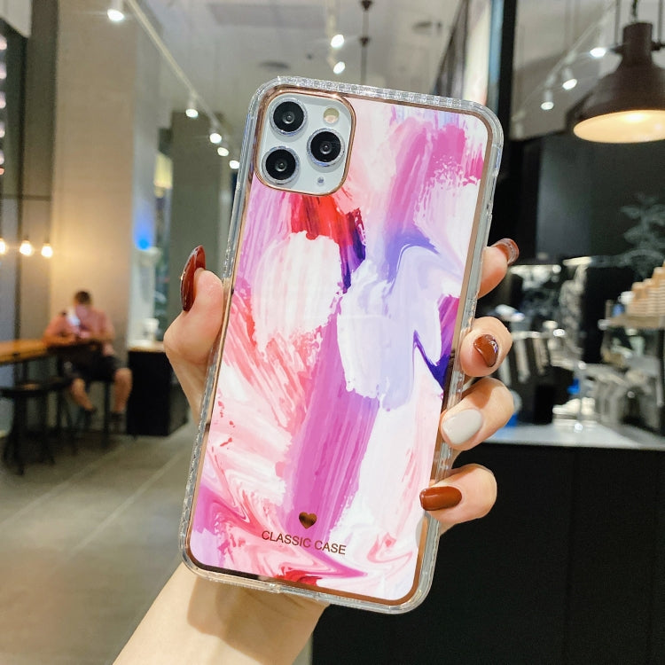 For iPhone 12 Pro Max IMD Watercolor Rendering Pattern Shockproof TPU Protective Case