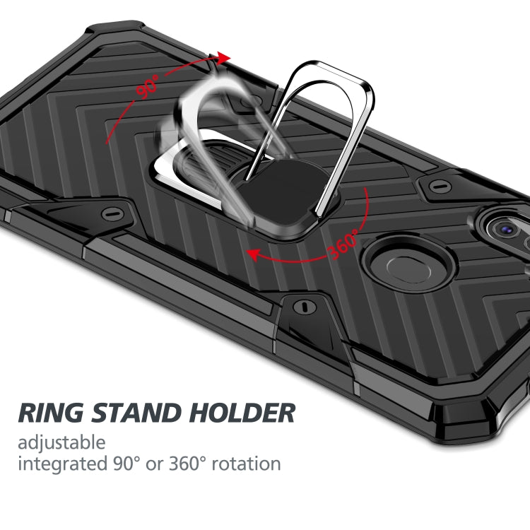 For Samsung Galaxy A11 (EU Version) Cool Armor PC + TPU Shockproof Case with 360 Degree Rotation Ring Holder