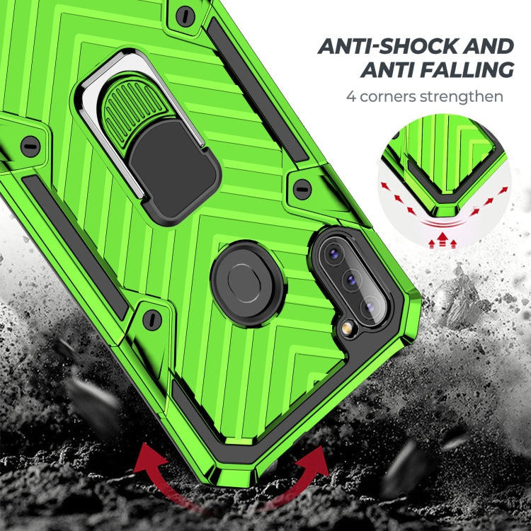 For Samsung Galaxy A11 (EU Version) Cool Armor PC + TPU Shockproof Case with 360 Degree Rotation Ring Holder