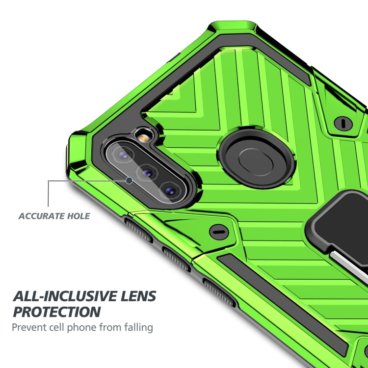 For Samsung Galaxy A11 (EU Version) Cool Armor PC + TPU Shockproof Case with 360 Degree Rotation Ring Holder