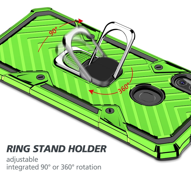 For Samsung Galaxy A11 (EU Version) Cool Armor PC + TPU Shockproof Case with 360 Degree Rotation Ring Holder
