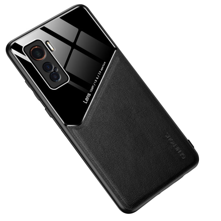 For vivo iQOO 5 All-inclusive Leather + Organic Glass Protective Case with Metal Iron Sheet