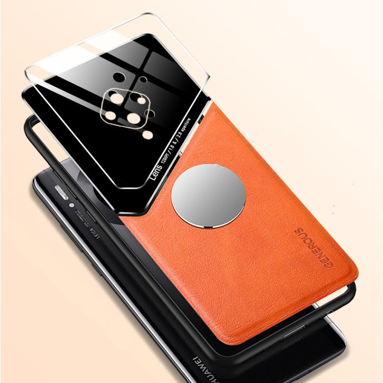 For vivo S5 All-inclusive Leather + Organic Glass Protective Case with Metal Iron Sheet
