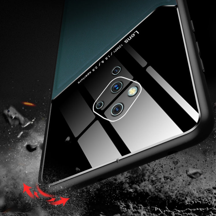 For vivo S5 All-inclusive Leather + Organic Glass Protective Case with Metal Iron Sheet