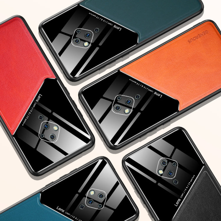For vivo S5 All-inclusive Leather + Organic Glass Protective Case with Metal Iron Sheet