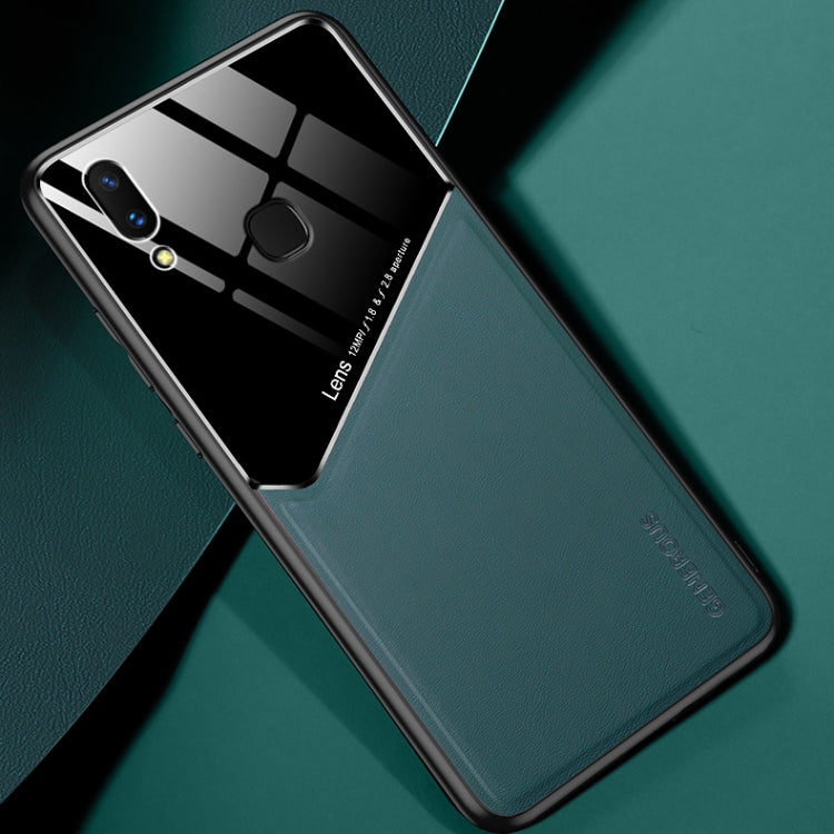 For vivo X21 / X21i All-inclusive Leather + Organic Glass Protective Case with Metal Iron Sheet