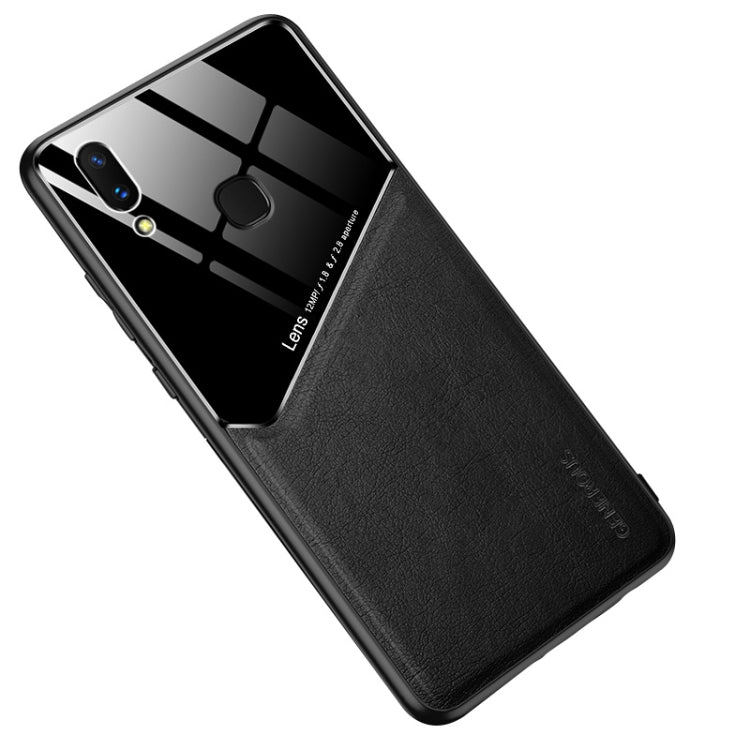For vivo X21 / X21i All-inclusive Leather + Organic Glass Protective Case with Metal Iron Sheet