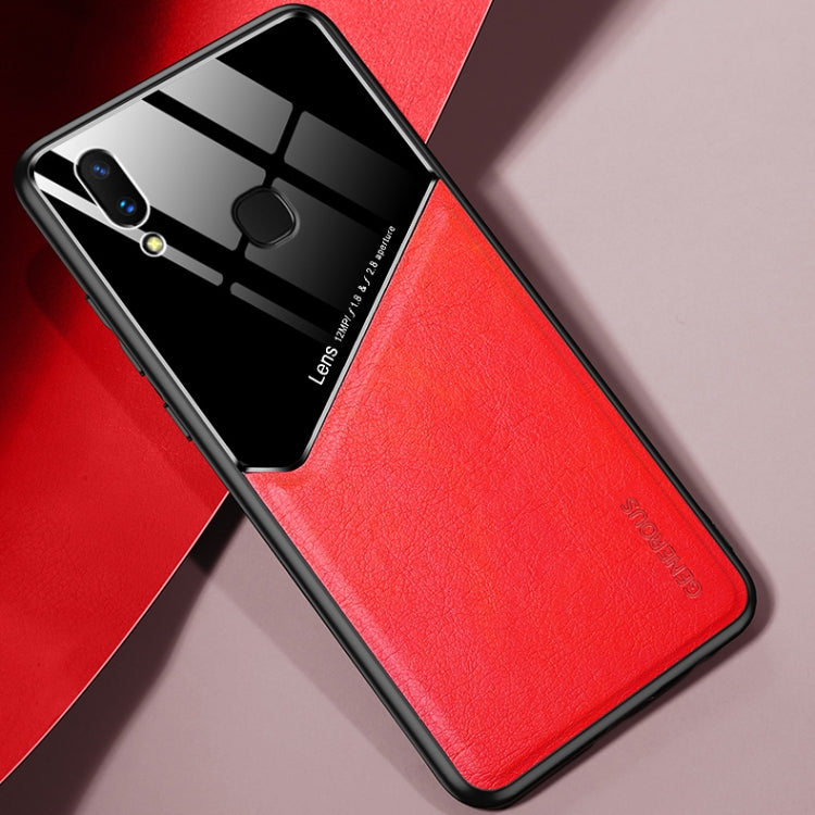 For vivo X21 / X21i All-inclusive Leather + Organic Glass Protective Case with Metal Iron Sheet