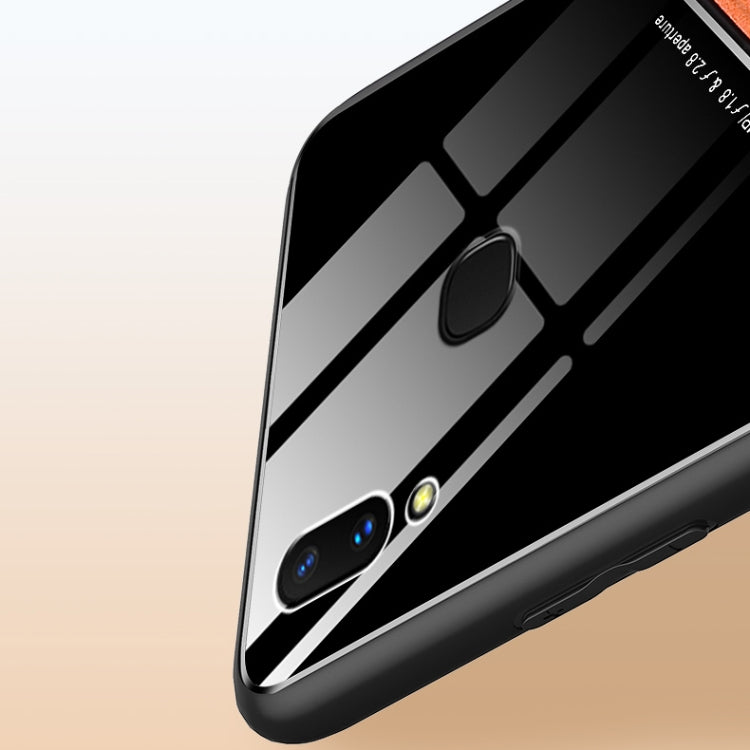 For vivo X21 / X21i All-inclusive Leather + Organic Glass Protective Case with Metal Iron Sheet