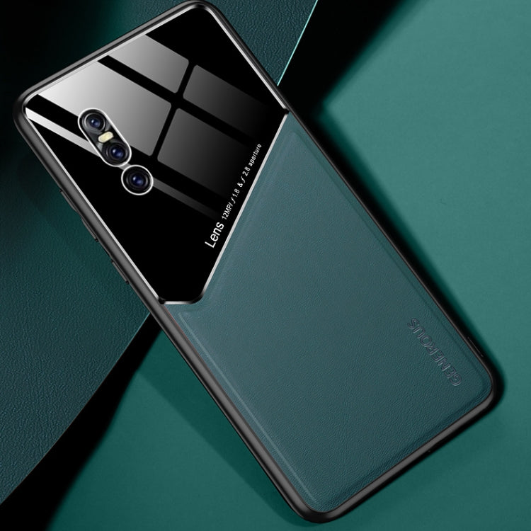 For vivo X27 All-inclusive Leather + Organic Glass Protective Case with Metal Iron Sheet