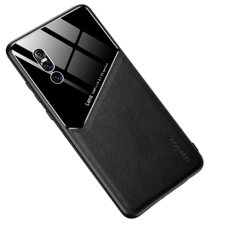 For vivo X27 All-inclusive Leather + Organic Glass Protective Case with Metal Iron Sheet