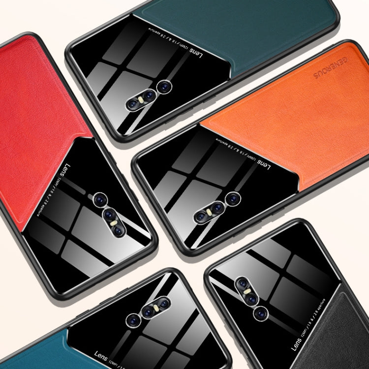 For vivo X27 All-inclusive Leather + Organic Glass Protective Case with Metal Iron Sheet