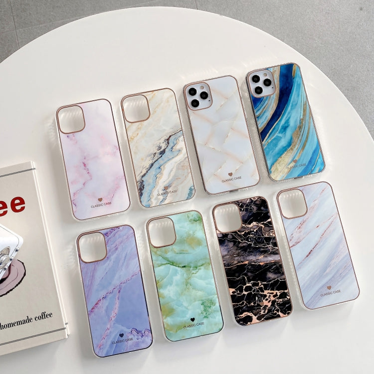 For iPhone 12 mini IMD Stars River Marble Pattern Shockproof TPU Protective Case