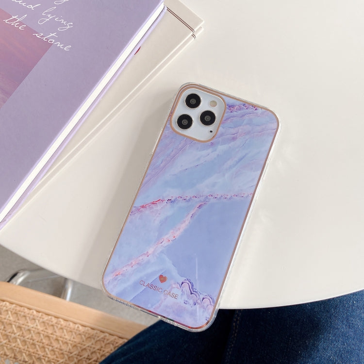For iPhone 12 / 12 Pro IMD Stars River Marble Pattern Shockproof TPU Protective Case