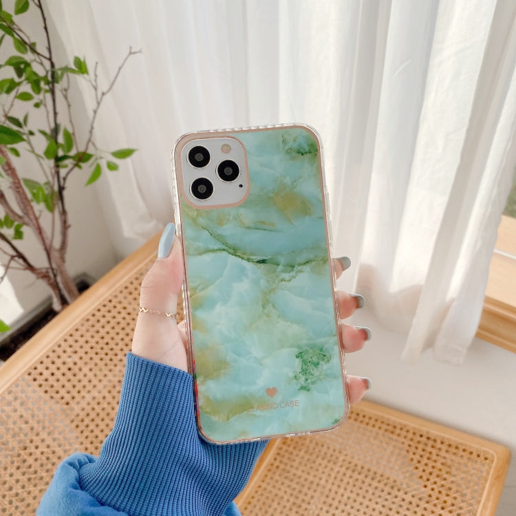 For iPhone 12 / 12 Pro IMD Stars River Marble Pattern Shockproof TPU Protective Case