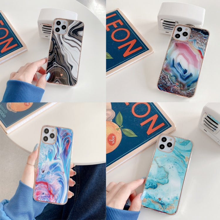 For iPhone 11 Pro Max IMD Stars River Marble Pattern Shockproof TPU Protective Case