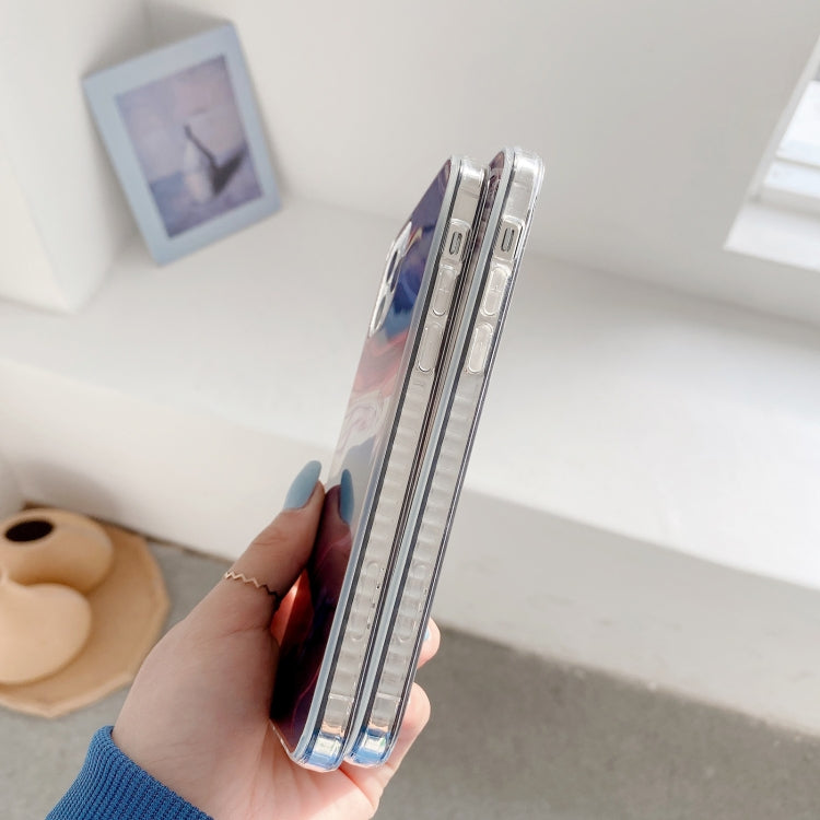 For iPhone 12 mini IMD Stars River Marble Pattern Shockproof TPU Protective Case