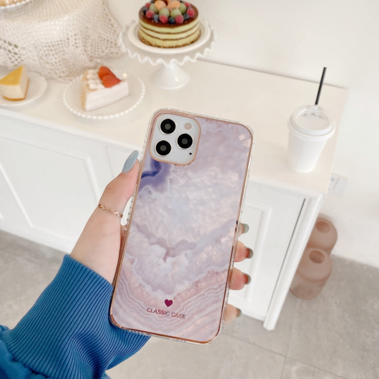 For iPhone 12 mini IMD Stars River Marble Pattern Shockproof TPU Protective Case