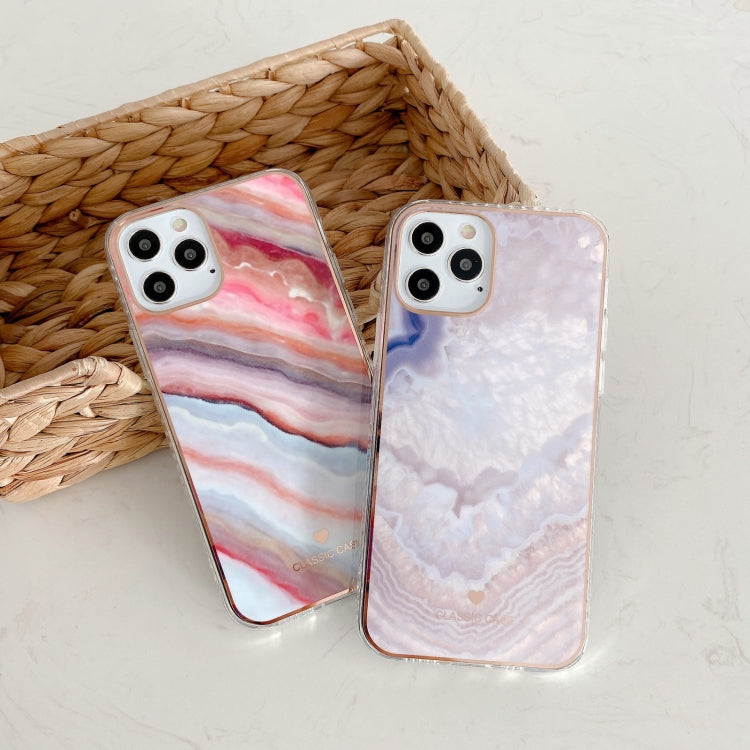 For iPhone 12 mini IMD Stars River Marble Pattern Shockproof TPU Protective Case