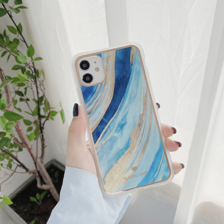 For iPhone 12 mini IMD Stars River Marble Pattern Shockproof TPU Protective Case