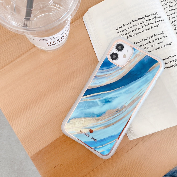 For iPhone 12 mini IMD Stars River Marble Pattern Shockproof TPU Protective Case