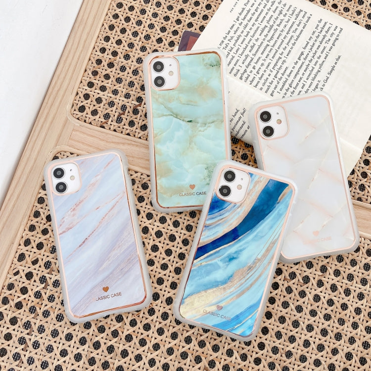 For iPhone 12 mini IMD Stars River Marble Pattern Shockproof TPU Protective Case